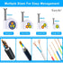 Cable Wire Clips 4mm 6mm 8mm 10mm Cable Management RG6 RG59 CAT5 CAT6 RJ45 Electrical Ethernet Dish TV Speaker Wire Cord Tie Holder Single Coaxial...