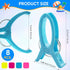 HiGift Jumbo Quilting Clamps | 8 Pack Extra Large Beach Towel Clips | 5 inch Wide Opening Plastic Clips for Sewing, Binding, Keeping Towel Fabric ...