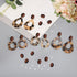 Oubaka 60pcs Wood Stud Earring Posts for Jewelry Making,Walnut Earring Studs Flat Round Earrings Post with Loop Round Wooden Earring Posts with 10...