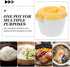 Microwave Rice Cooker Vegetable Steamer Set Portable Travel Removable Non- Stick Pot Kitchen Cookware for Cooking Soup Rice Stews Oatmeal 20X20X15...