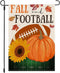 Fall Football Garden Flag 12x18 Inch Double Sided Pumpkin Outdoor Fall Football Party Decorations Sign Autumn Farmhouse Small Burlap Garden Flags ...