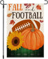 Fall Football Garden Flag 12x18 Inch Double Sided Pumpkin Outdoor Fall Football Party Decorations Sign Autumn Farmhouse Small Burlap Garden Flags ...