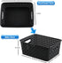 6 Pack Plastic Pantry Weave Storage Basket Bin, Black...