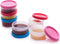 SIGNORA WARE Condiment Containers with Lids- 6 pk. 1.3 oz.Salad Dressing to go Small Food Storage Containers- Sauce Cups Leak proof Reusable Plast...