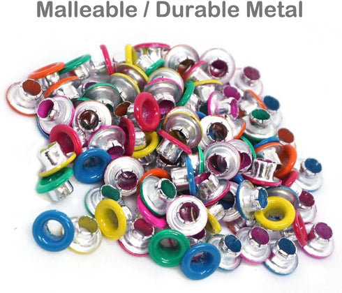 FoRapid 3mm/1/8 Aluminum Quicklet Eyelets-Scrapbooking/Birthday Wedding Greeting Holiday Card/Paper Craft/Luggage Cruise Tag/DIY Album/Clothing et...