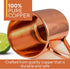 Moscow Mule Copper Mug by Solid Copper - Authentic Moscow Mule Mugs Unlined 16 oz...
