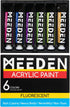 MEEDEN Fluorescent Acrylic Paint Set, Heavy Body Neon Acrylic Paint Tubes, 6 Colors 0.74 oz/22 ml, Glow in the Dark Acrylic Paints, Non Toxic Art ...