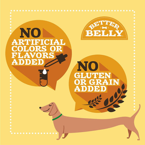 Better Belly Highly Digestible Rawhide Dental Chews, Treat Your Dog to a Chew with NO Artificial Colors or Flavors 4 Count (Pack of 1)...