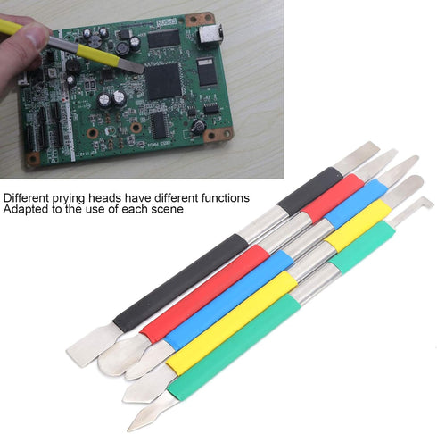Hilitand 5pcs Dual Ends Metal Spudger Set, Professional Pry Opening Spudger, Prying Opening Repair Tool Kit for Mobile Phone Tablet Laptop Mp3 Wat...
