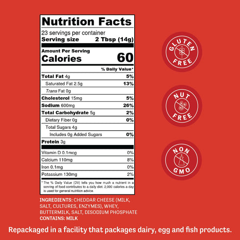 Judee’s White Cheddar Cheese Powder 11.25oz - 100% Non-GMO, rBST Hormone-Free - Gluten-Free & Nut-Free - Made from Real Cheddar Cheese - Made in U...
