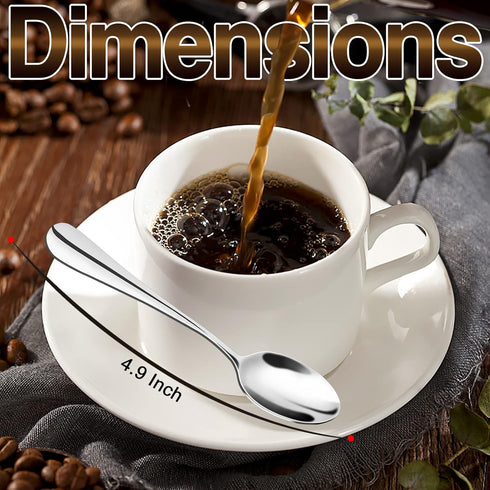 SONGZIMING Demitasse Espresso Spoons, Mini Coffee Spoon, 18/10 Stainless Steel Small Spoons for Dessert, Tea,Set of 8...