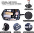 Travel Toiletry Bag for Men Women - Double Layer Waterproof Cosmetic Bag with Wet Dry Separation, Portable Shaving Dopp Kit Bathroom Hygiene Bags,...