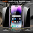 3+3 Pack Privacy Screen Protector for iPhone 14 Pro Max 6.7-Inch with 3 Pack Camera Lens Protector, Anti Spy Tempered Glass Film 9H Hardness Bubbl...