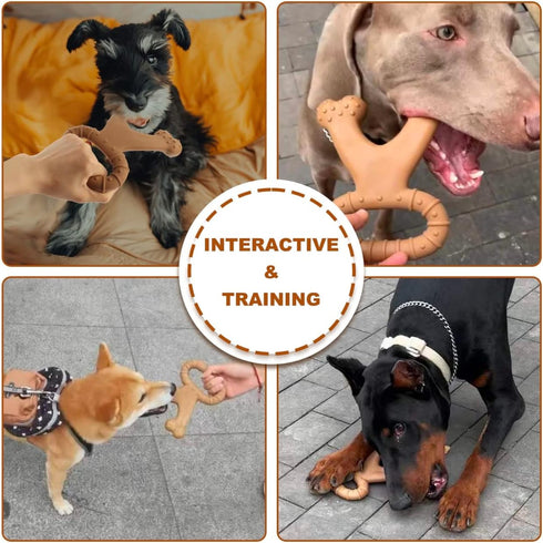 Dog Chew Toys for Aggressive Chewers Chew Toys for Large/Medium/Small Dogs Durable Interactive Dog Chew Toys Beef Flavor Chew Toys...