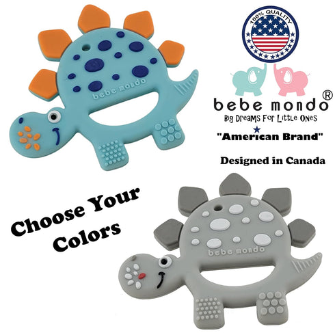 Dinosaur Toys Baby Teething Toys Teether for Infant Baby Newborn 0-6 Months 6 to 12 18 Months and Up- Dino Teether Toy Freezer Safe & BPA Free...
