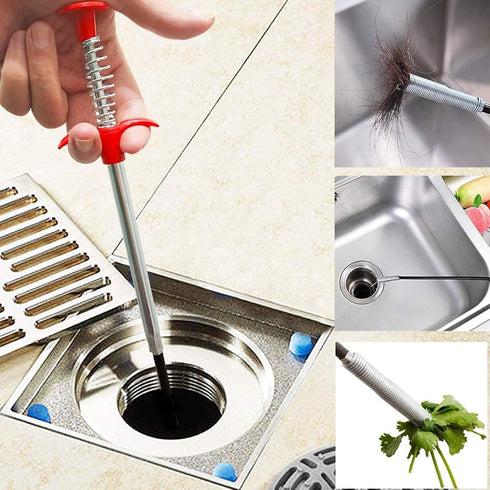 Drain Snake, Drain Clog Remover - Gutter Cleaning Tools Drain Cleaner for Toilet Sewer Shower Kitchen Bathroom Tub Clogged Drains Opener Cleaning ...