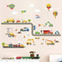 decalmile Construction Transportation Wall Decals Car Truck Plane Boys Wall Stickers Kids Bedroom Baby Nursery Playroom Wall Decor...