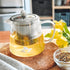 DelighTeas® Glass Teapot | Borosilicate Glass, Stainless Steel Removable Infuser | Designed with non dripping spout...
