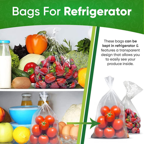 30-Pack (15M, 15L) - Extend Shelf Life, Reusable Produce Bags For Refrigerator, Keeps Fruits, Vegetables & Herbs Fresh Longer, Reusable Vegetable ...