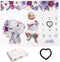 Elephant Newborn Baby Monthly Milestone Blanket Baby Blanket Organic Plush Fleece Photography Background Prop for Boy Girl Gift Soft Flannel Blank...