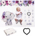 Elephant Newborn Baby Monthly Milestone Blanket Baby Blanket Organic Plush Fleece Photography Background Prop for Boy Girl Gift Soft Flannel Blank...
