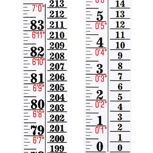 Tatuo Growth Chart Wall Labels Height Indicator Tape Ruler Growth Chart Decor Height Indicator Adhesive Ruler for Home Room Measuring(White)...