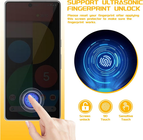 4+4 Pack Screen Protector & Phone Lens Camera Protector for Google Pixel 7, 9H Tempered Glass Cell Phone Protector, Anti-Fingerprint Phone Camera ...