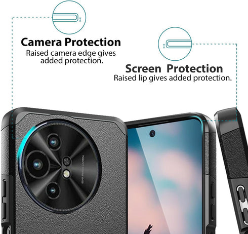 TJS Compatible for TCL 50 XL 5G Case, TCL 50 XL NXTPAPER Case, with Tempered Glass Screen Protector, Dual Layer Hybrid Magnetic Support Shockproof...