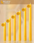 Hyoola 8" Beeswax Taper Candles - 8 Hour Burn Time - Yellow Beeswax Candles - 2 Pack...