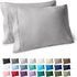 Bare Home Microfiber Pillow Cases - King Size Set of 2 - Cooling Pillowcases - Double Brushed - Light Grey Pillowcases 2 Pack - Easy Care (King Pi...
