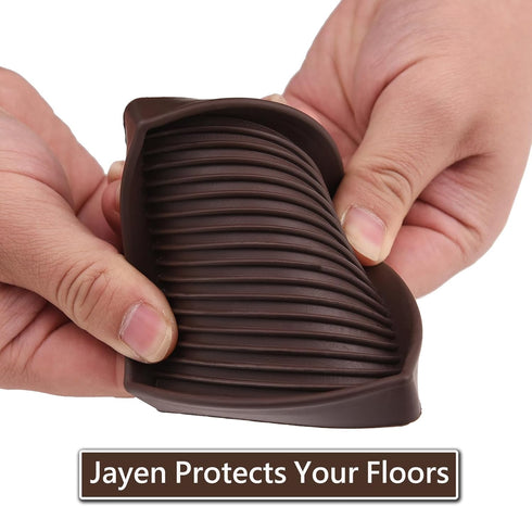 2x2 Square Rubber Furniture Caster Cups, Anti-Sliding Furniture Pads Bed Stopper Floor Protectors with Grip - Protect Any Flooring...