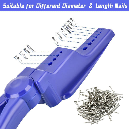 Nail Holder for Hammering - Protect Hand Tools Carpenter Tools Nail Setter Plastic Pliers Holder Nail Punch Set for Assorted Nails Tools & Home Im...