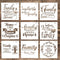 DIY Decorative Reusable Family Letter Stencil Template for DIY Crafts Scrabooking Painting on Cake, Wood,Canvas,Floor,Wall,Tile (5.9 x 5.9 Inch), ...