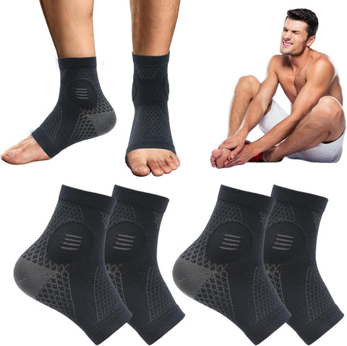 2Pairs Neuropathy Socks for Men and Women - Soothe Relief Socks for Neuropathy Pain Women - Plantar Fasciitis Socks - Anti Fatigue Compression Foo...