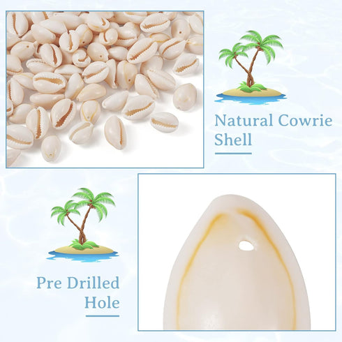 Craftdady 9-12mm Natural Spiral Sea Shell About 120-150Pcs Tiny Cowrie Beach Seashells for Summer Ocean Jewelry Making Fish Tank Vase Filler Decor...