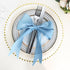 Blue Dusty Satin Ribbon 4 Inch x 15 Yards Double Face Wide Large Silk Satin Ribbon for Wedding, Ceremony Kit Decoration, Chair Sash, Gift Wrapping...