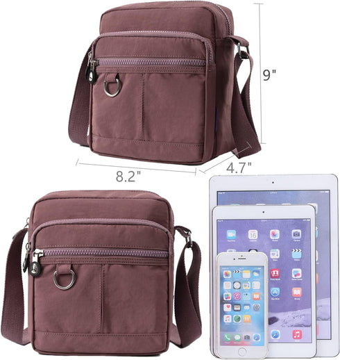Casual Nylon Crossbody Purse Bag Waterproof Lightweight Shoulder Bag for Women Handbag...