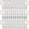 40 Pack Curtain Rings with Clips, Drapery Clips with Rings, Drapes Rings 1.26 in Interior Diameter, Fits up to 1 in Curtain Rod, White...