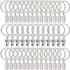40 Pack Curtain Rings with Clips, Drapery Clips with Rings, Drapes Rings 1.26 in Interior Diameter, Fits up to 1 in Curtain Rod, White...