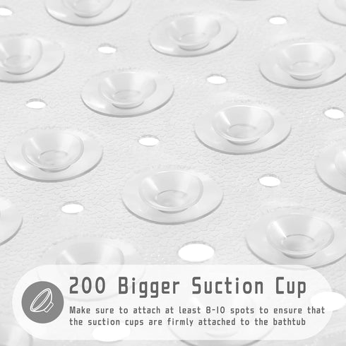 Yimobra Non Slip Bathtub Mat 40 x 16 Inch, Extra Long Shower Mat with Drain Holes, Machine Washable Baby Bath Mats, Strong Suction Cups for Bathro...