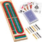 Regal Games Cribbage Board Game Set w/Storage - Fun Table Game with Wooden Board for Adults & Kids - 9 Metal Pegs, Deck of Playing Cards & 2-4 Pla...