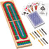 Regal Games Cribbage Board Game Set w/Storage - Fun Table Game with Wooden Board for Adults & Kids - 9 Metal Pegs, Deck of Playing Cards & 2-4 Pla...