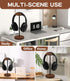 Headphone Holder Stand for Desk, Wood and Metal Headset Hanger Mount Hook Gaming Holder Desktop Earphone Artful Functional Craftsmanship Stand for...