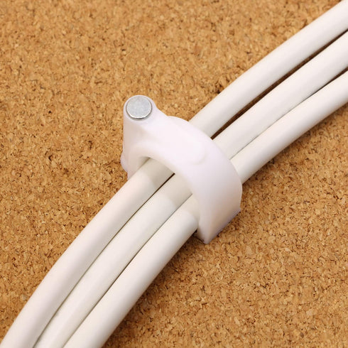 Mini Skater 16mm Nylon Steel Nail in Circle Ethernet Cable Clips Cord Holder Wire Management,Pack of 50.(White)...