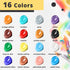 HTVRONT Acrylic Paint Set 16 Colors Acrylic Paint (12ml, 0.41 Oz), Painting Kits for Adults Non-Toxic Paints Gifts for Beginners Children Artists,...