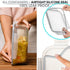 Razab 4 Pc (2700ML/ 91 Oz & 1520ML/ 51 Oz) Airtight Large Glass Food Storage Containers with Lids - BPA Free, Leak Proof Meal Prep Containers (2 C...