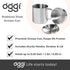 OGGI Stainless Steel Grease Container with Handle, Removable Strainer and Flip Top Lid. Perfect container for fryer oil, bacon drippings, lard and...