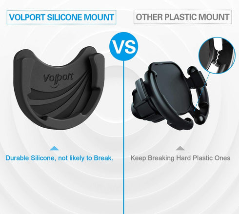 Car Mounts for Socket Grips, 3 Pack Pops Silicone Phone Holder for Collapsible Expanding Stand/Swappable Socket Users with Base 3M Adhesive Replac...