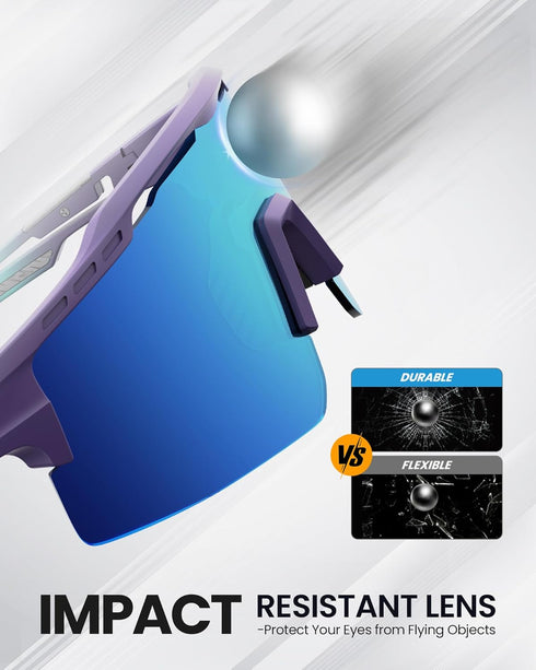 OutdoorMaster Hawk II Polarized Sports Sunglasses for Men Women, TAC UV400 Protection TR90 Frame Cycling Sunglasses, Baseball Running Fishing Golf...