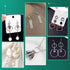 1 Box 120Pcs 6 Styles Beaded Earring Making Hoop Gold Silver beading Earring Hoops Linking Ring Square Triangle Earring Components Findings for DI...